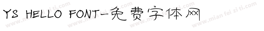 YS HELLO FONT字体转换